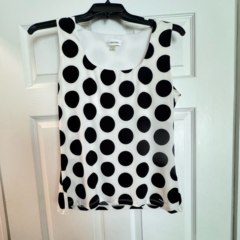 Calvin Klein polka dot dress tank-Womens L